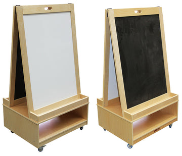 Billy Kidz Double Sided Easel - With Magnetic White & Blackboard 126cmH - Your Capability Store