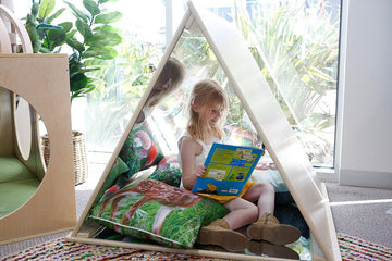 Billy Kidz Wooden Playhouse Triangle with Mirrors - Your Capability Store