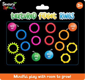 Textured Fidget Rings 12pc Set - Your Capability Store