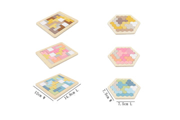 Wooden Hexagon & Pentomino Brainteaser Puzzle - Your Capability Store