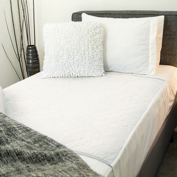 Conni Reusable Bed Pad with Tuck-Ins White - Your Capability Store
