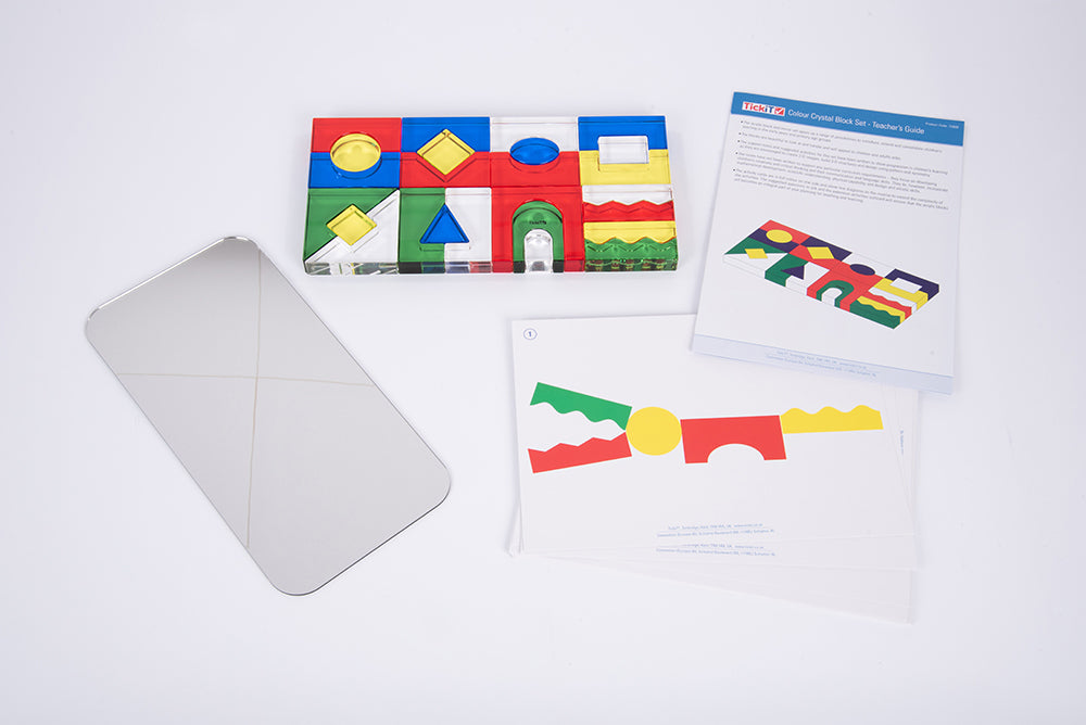 Coloured Crystal 25pce Block Set with Mirror & Teachers Guide - Your Capability Store