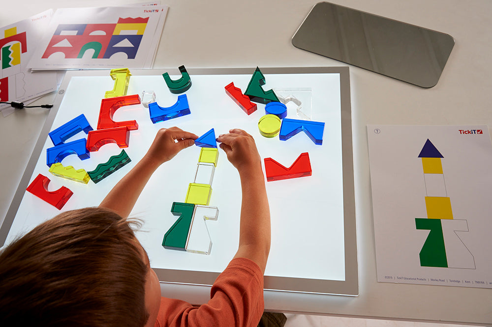 Coloured Crystal 25pce Block Set with Mirror & Teachers Guide - Your Capability Store