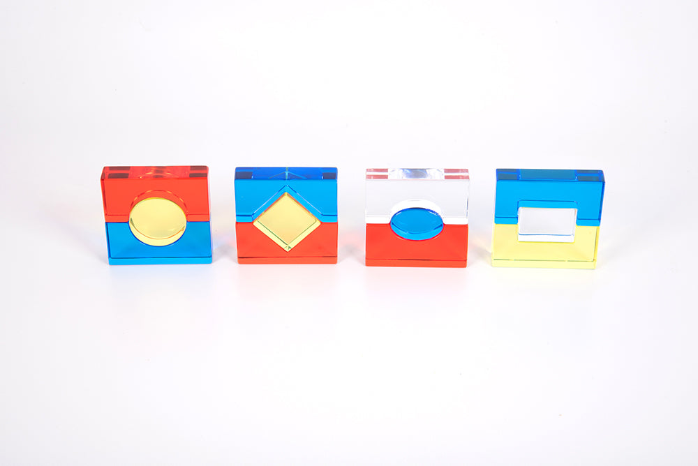 Coloured Crystal 25pce Block Set with Mirror & Teachers Guide - Your Capability Store