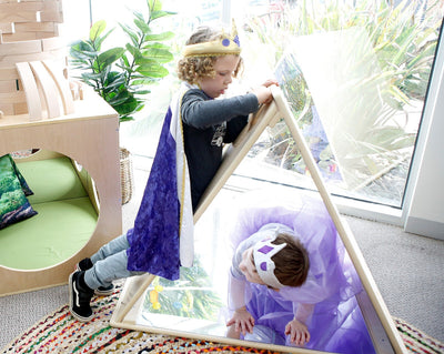 Billy Kidz Wooden Playhouse Triangle with Mirrors - Your Capability Store