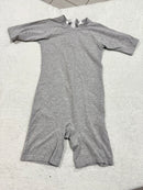 Short Sleeve Onesie with a Back Zip - Size 8 - Grey-1