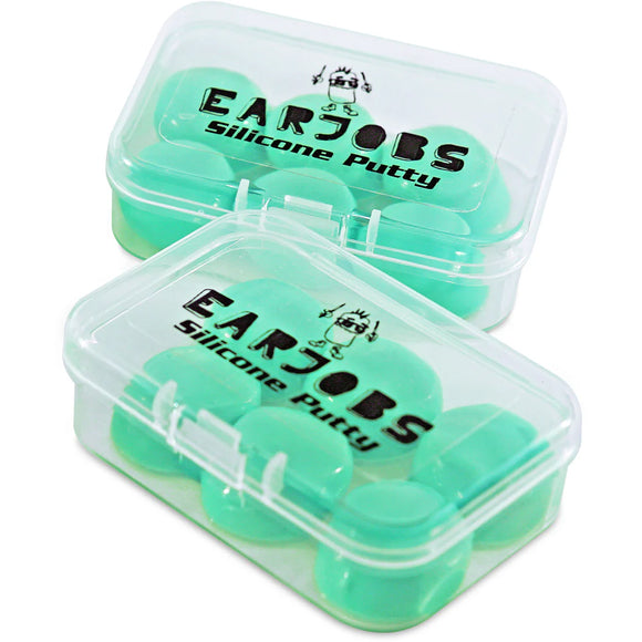 Earjobs Silicone Putty Ear Plugs (6 pairs w Carry Case) - Your Capability Store