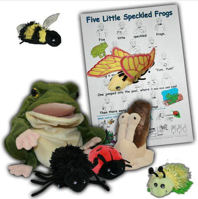 5 Speckled Frogs Auslan Song Card and Puppet Set - Your Capability Store