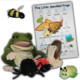 5 Speckled Frogs Auslan Song Card and Puppet Set