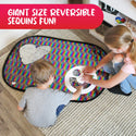 Giant Rainbow Reversible Sequins Toy with Shape Stencils