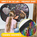 Giant Rainbow Reversible Sequins Toy with Shape Stencils