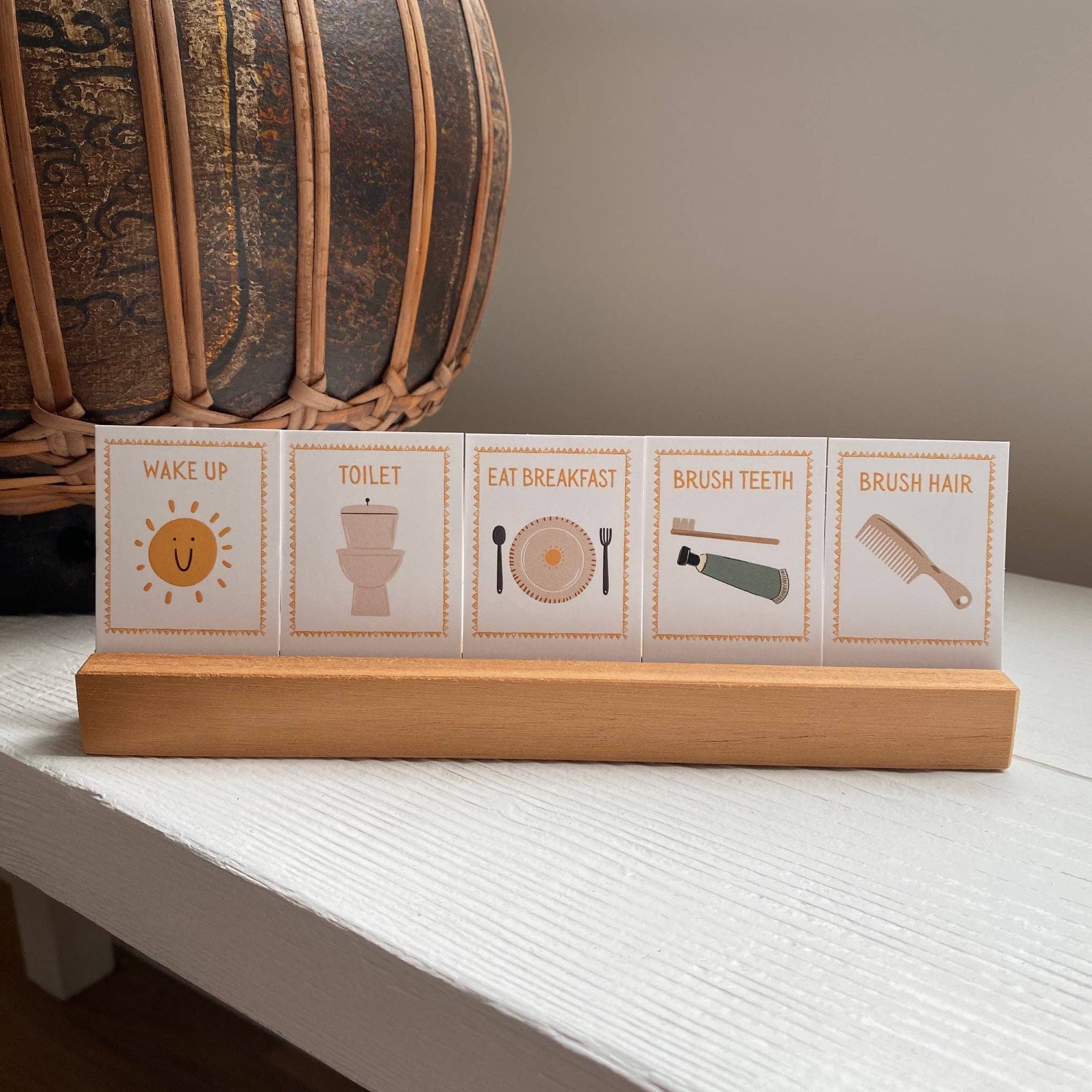 72 Daily Routine Cards & Display Stand - Daily Visual Cues - Your Capability Store