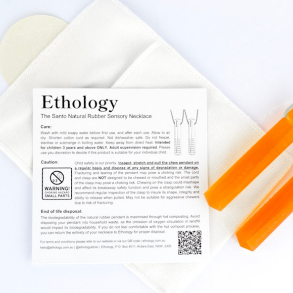 The Santo: Natural Rubber Sensory Chew Necklace Two Pack - Your Capability Store