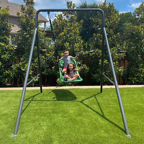 gobaplay Single Swing Set with Boat Swing - Your Capability Store