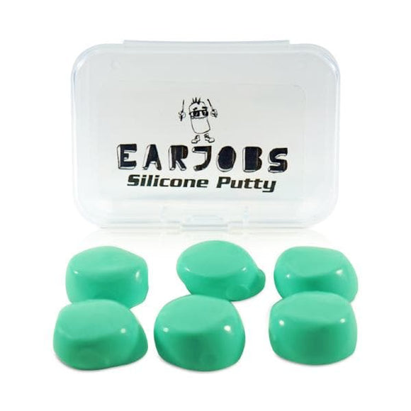 Earjobs Silicone Putty Ear Plugs (6 pairs w Carry Case) - Your Capability Store