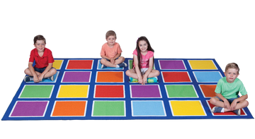 Colour Squares Placement Rug - 24 Squares - Your Capability Store