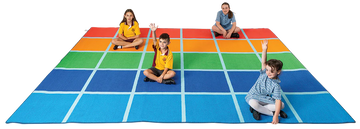 Fun Colour Blocks Rug - 30 Squares - Your Capability Store