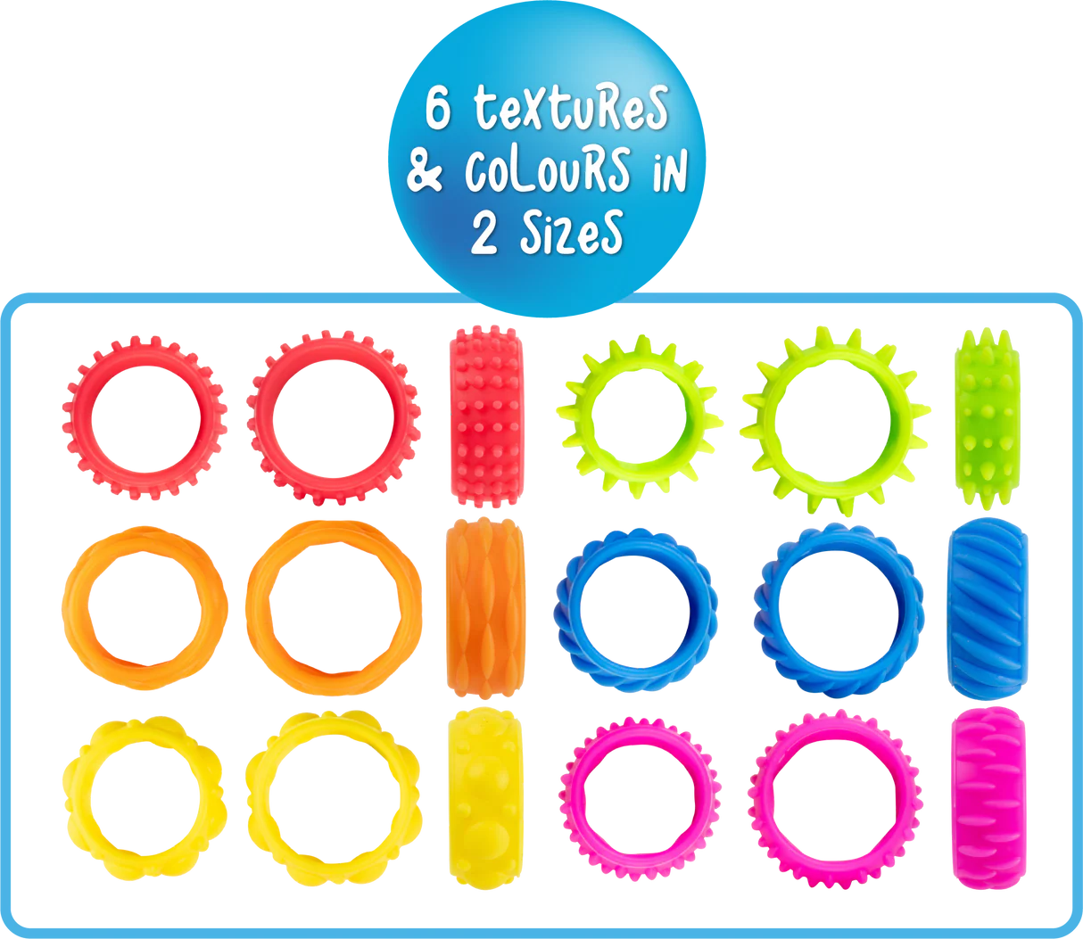 Textured Fidget Rings 12pc Set - Your Capability Store