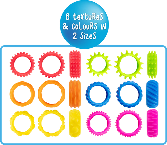 Textured Fidget Rings 12pc Set - Your Capability Store