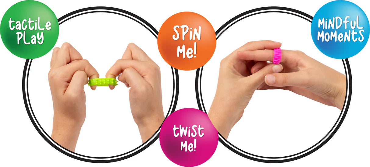 Textured Fidget Rings 12pc Set - Your Capability Store