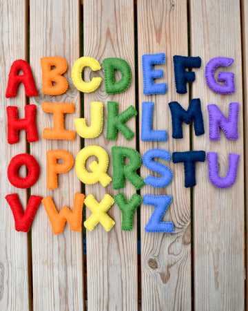 Rainbow Felt Alphabet - Capital Uppercase Letters - Your Capability Store