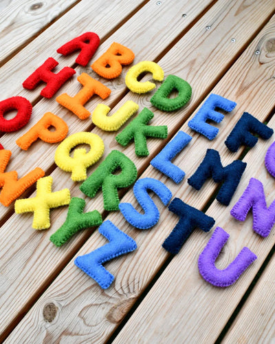 Rainbow Felt Alphabet - Capital Uppercase Letters - Your Capability Store