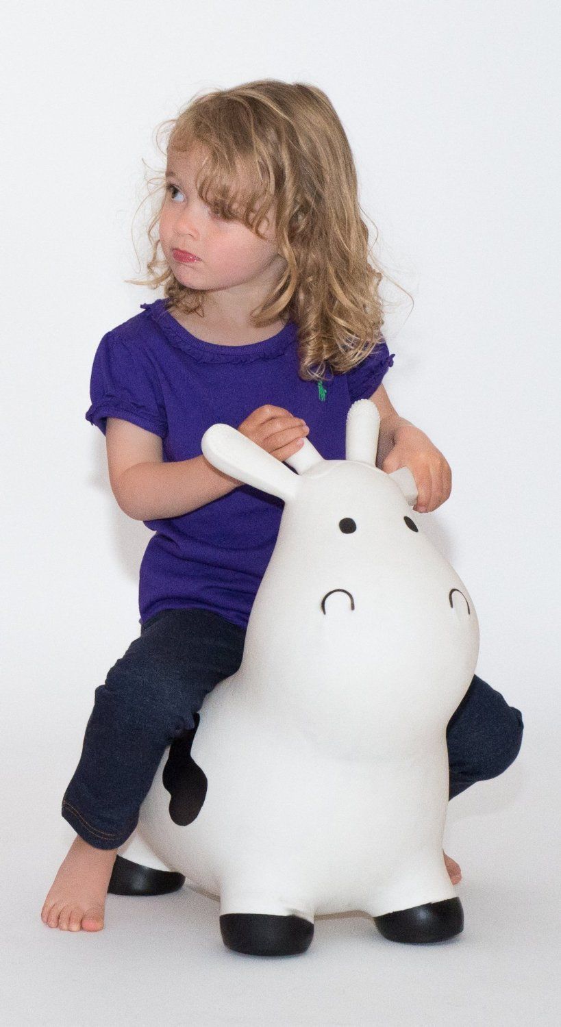 Happy Hopperz White Cow Bouncy Rider