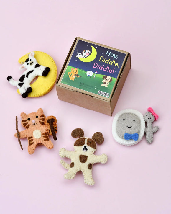 Hey Diddle Diddle Finger Puppet Set - Your Capability Store