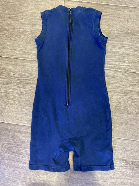 Sleeveless Onesie with a Back Zip - Size 6 Navy