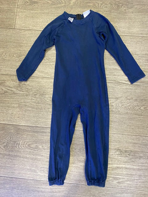 Long Sleeve Onesie with a Back Zip - Size 6 Navy