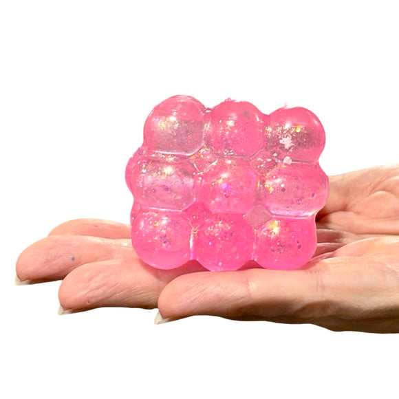 Squishy Bubble Cube Glitter