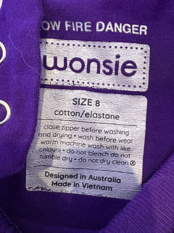 Short sleeve, short-legged Wonsie - Size 8 Purple - Your Capability Store