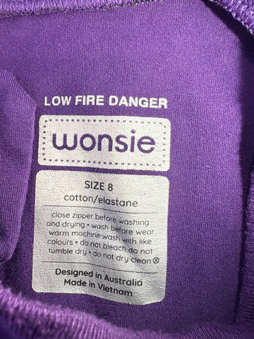 Long sleeve, long-legged Wonsie - Size 8 Purple - 0