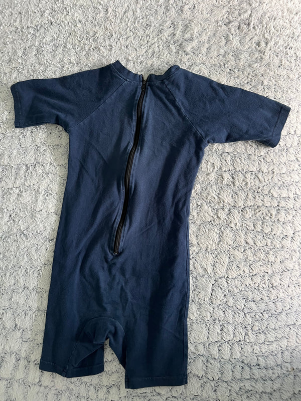 Short Sleeve Onesie with a Back Zip - Size 6 SSSL