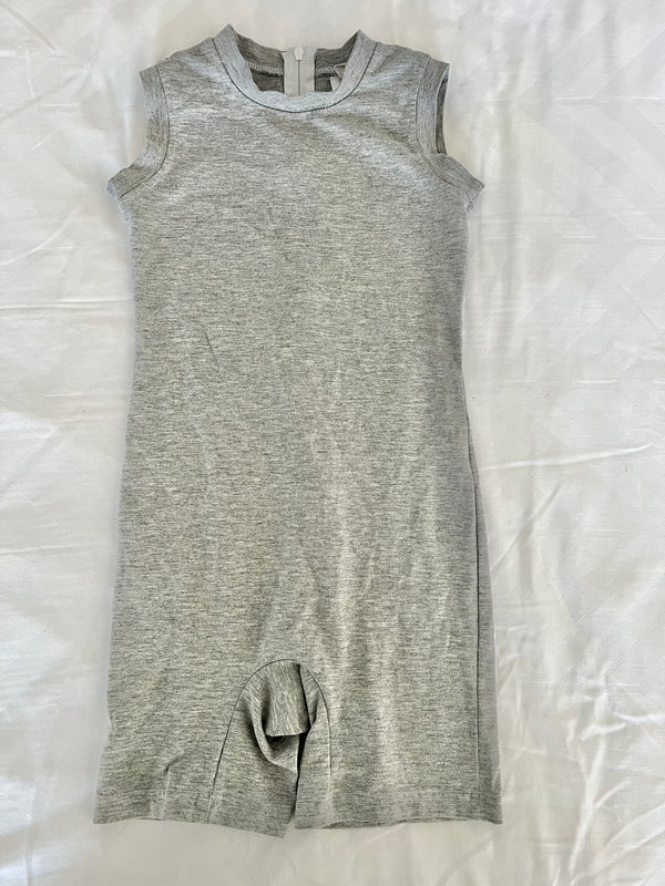 Sleeveless Onesie with a Back Zip - Size 4 Grey