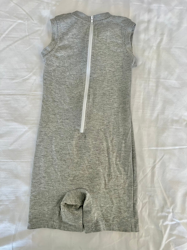 Sleeveless Onesie with a Back Zip - Size 4 Grey