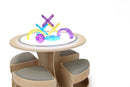 Billy Kidz Round Wooden Table - with 4 Padded Stools-3
