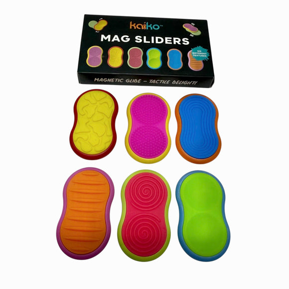 Mag Sliders - Six Interchangeable Magnetic Textured Pad Fidgets