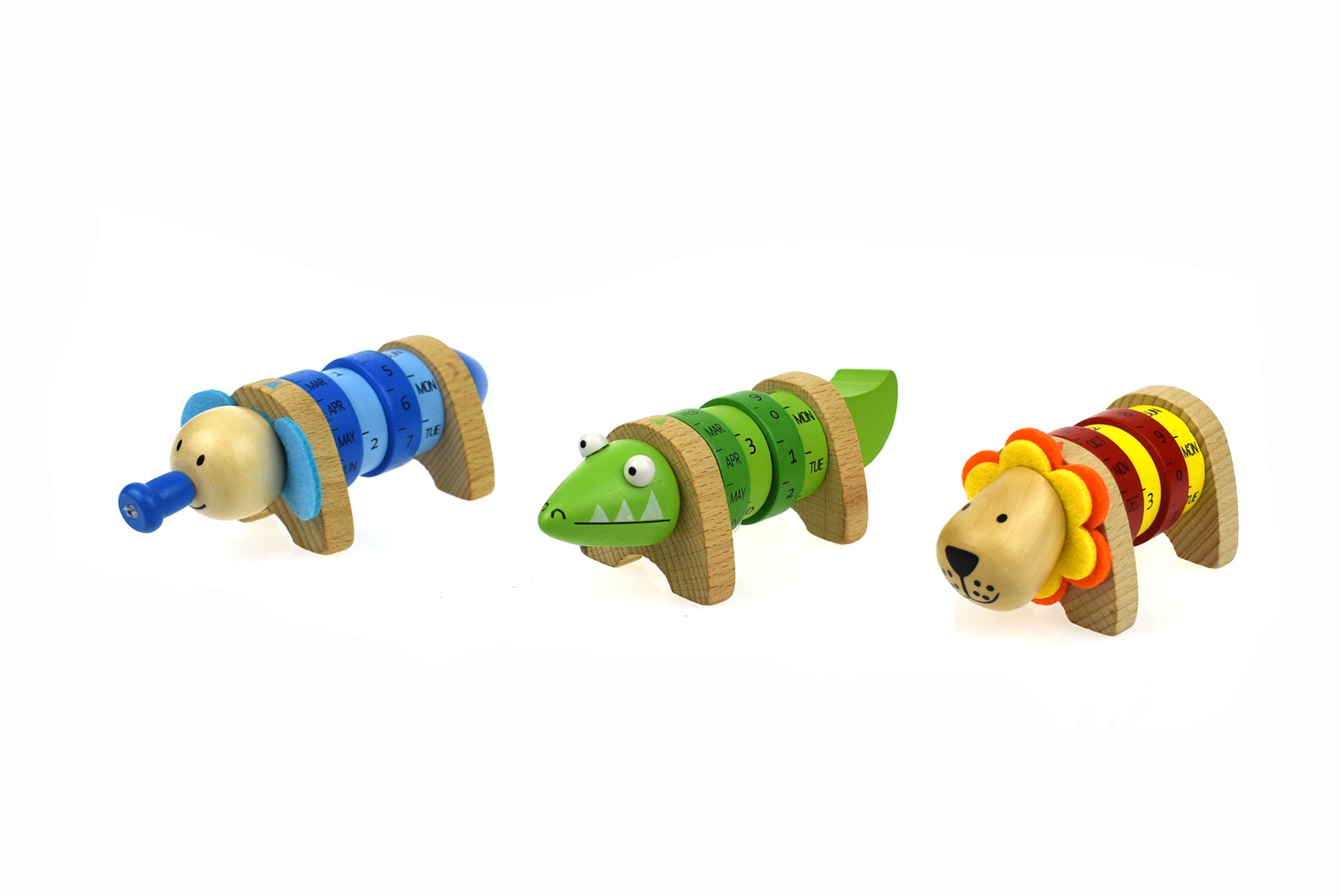 Wooden Perpetual Calendar - Jungle Animals - Your Capability Store