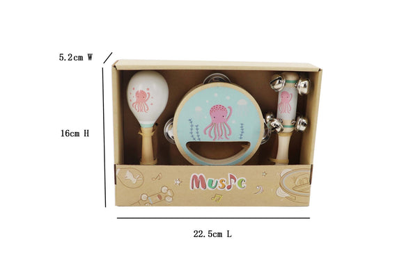 Sea Wooden 3pcs Music Set - Your Capability Store