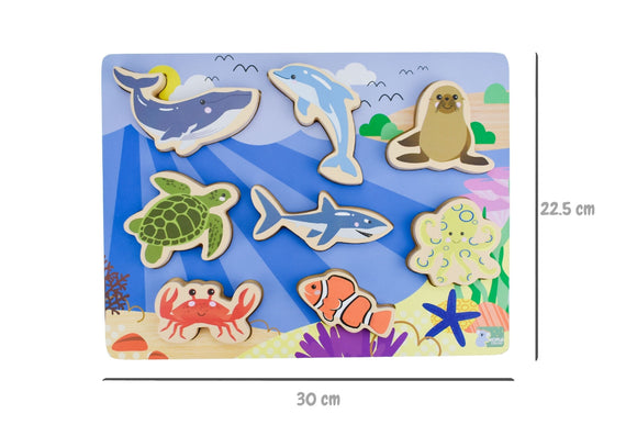 Wooden Chunky Puzzle - Sea Animals - Your Capability Store