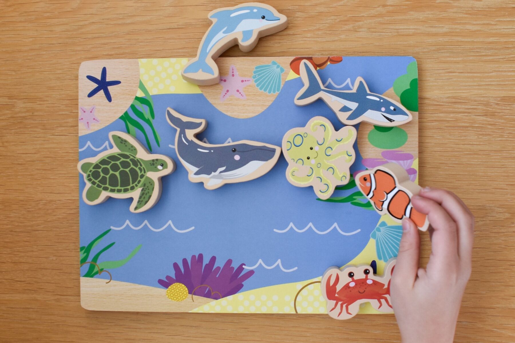 Wooden Chunky Puzzle - Sea Animals