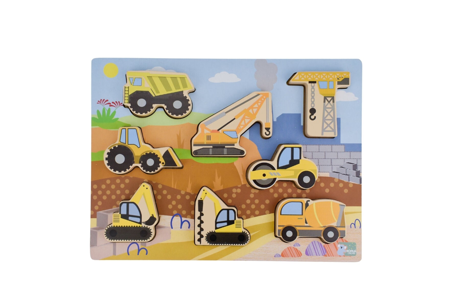 Wooden Chunky Puzzle - Vehicles
