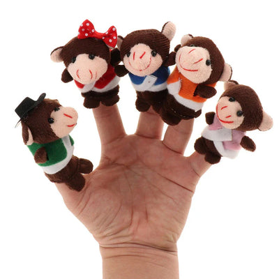 5 Little Monkey Finger Puppets in Waist Coats - Your Capability Store