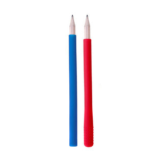 Pencil covers - Blue/Red (4 pack - 2 blue 2 red)