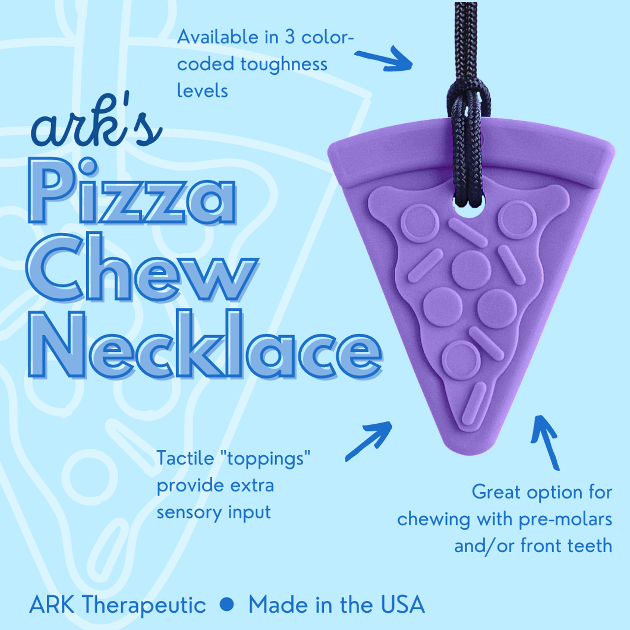 ARK Pizza Textured Chew Necklace