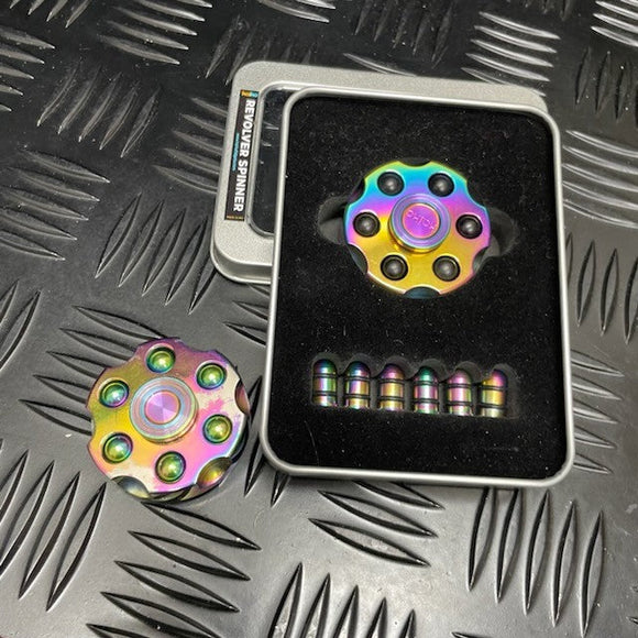 REVOLVER Spinner Fidget - Oil Slick Metal - Your Capability Store