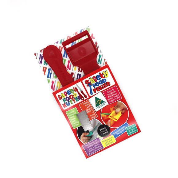 Safety Food Kutter (lg) & Safety Food Peeler - Twin Pack - Your Capability Store