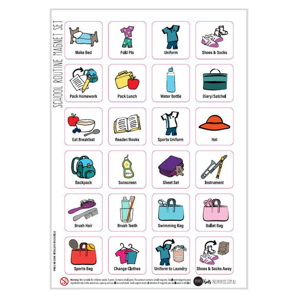 School Routine Magnet Set - Your Capability Store