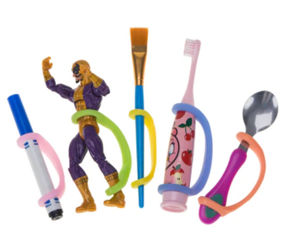 EazyHold Infant to Child 5 Pack - Universal Cuff, Silicone Adaptive Grip Aid - Your Capability Store